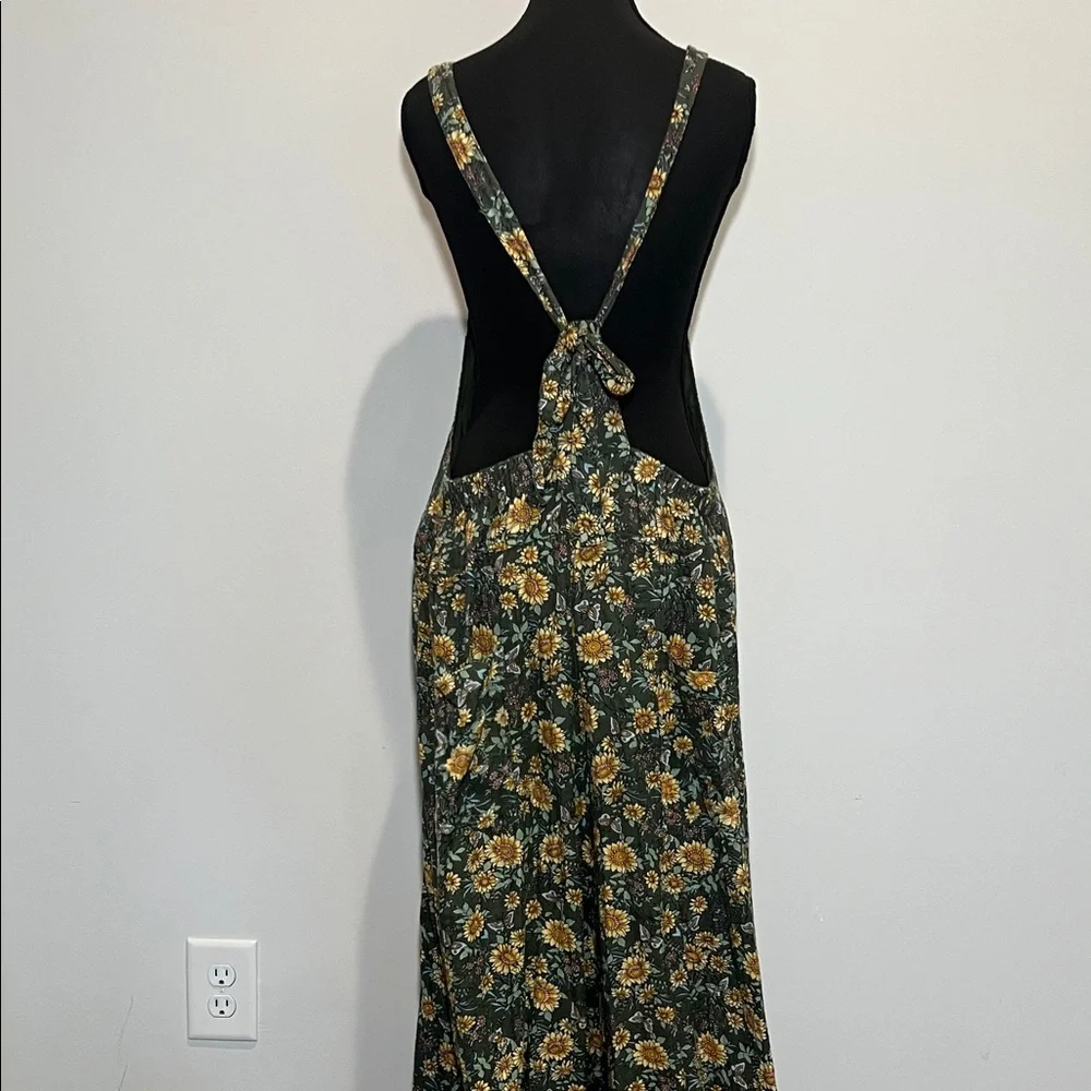 NATURAL LIFE Dark Green Floral Jumpsuit - Picture 3 of 4